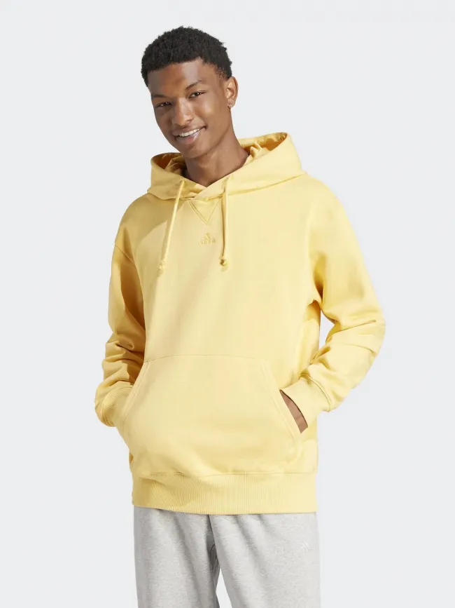 Sweat à capuche all szn jaune homme - Adidas | wimod