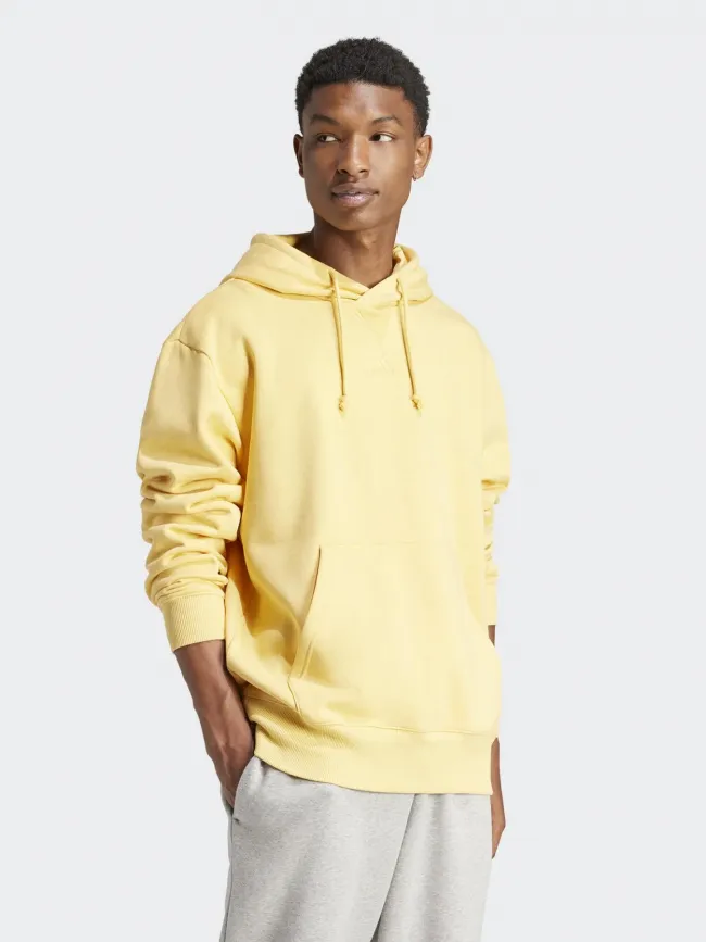 Sweat à capuche all szn jaune homme - Adidas | wimod