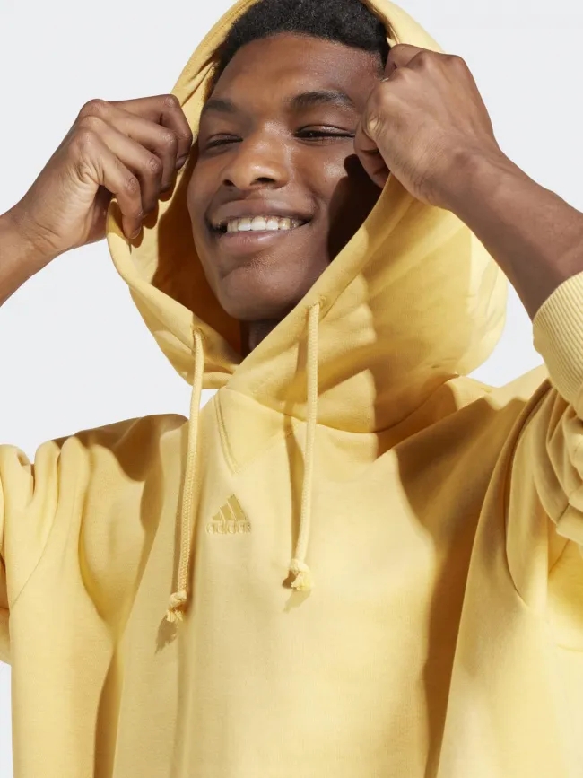 Sweat à capuche all szn jaune homme - Adidas | wimod