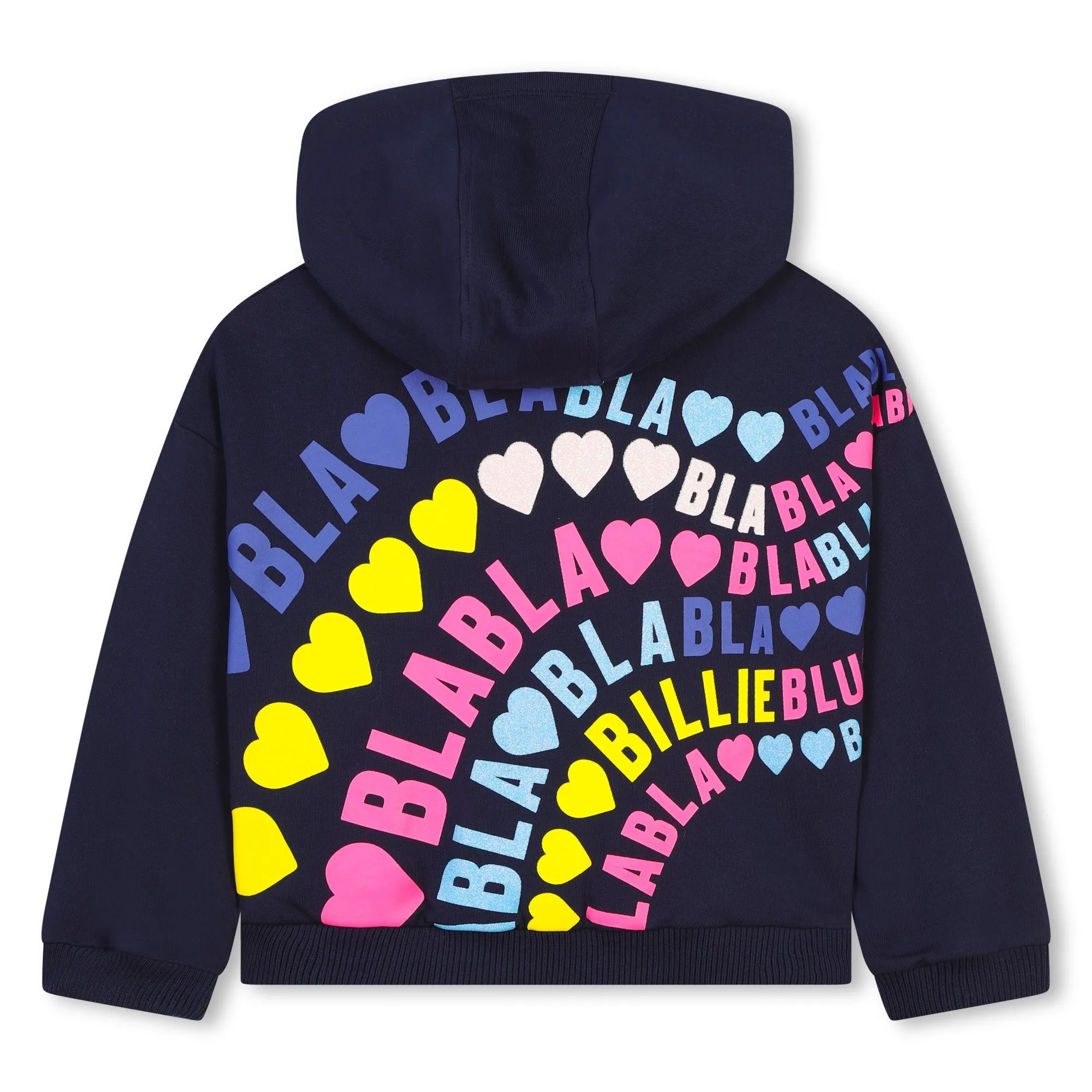 Sweat à capuche bleu marine fille Billieblush H24