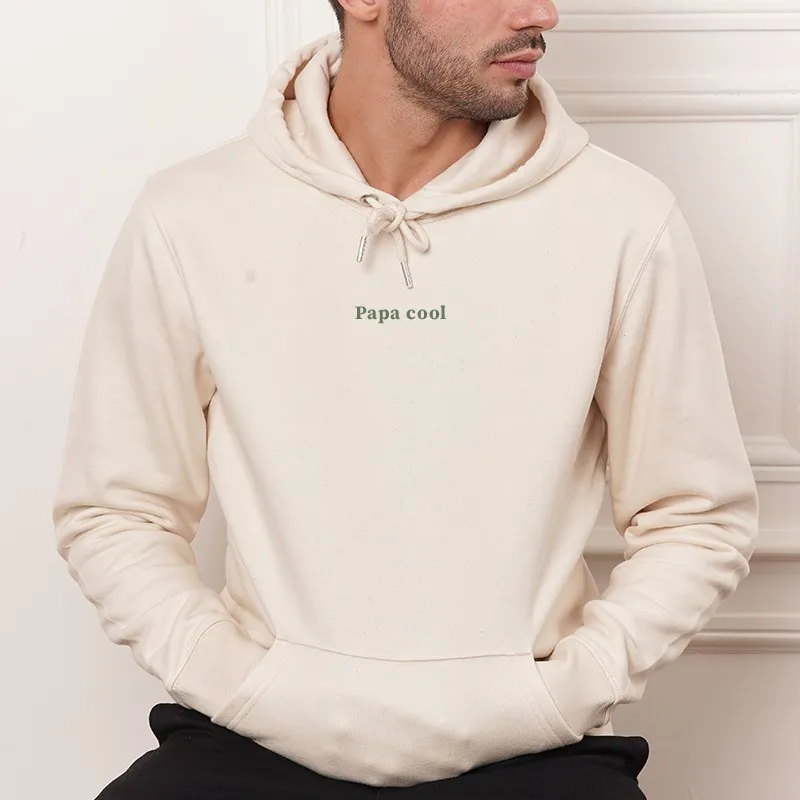 Sweat à capuche brodé Joli mot - Personnalisable