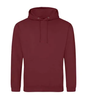 Sweat à capuche college adulte rouge piment Awdis