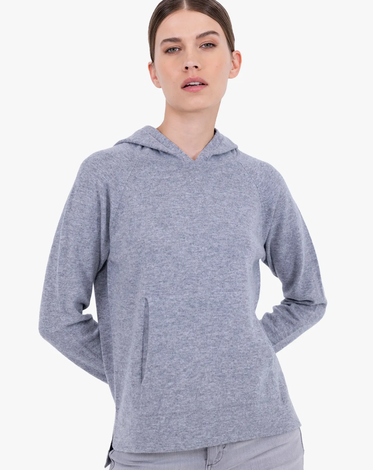 Sweat à Capuche en 100 % Laine Mérinos Femme