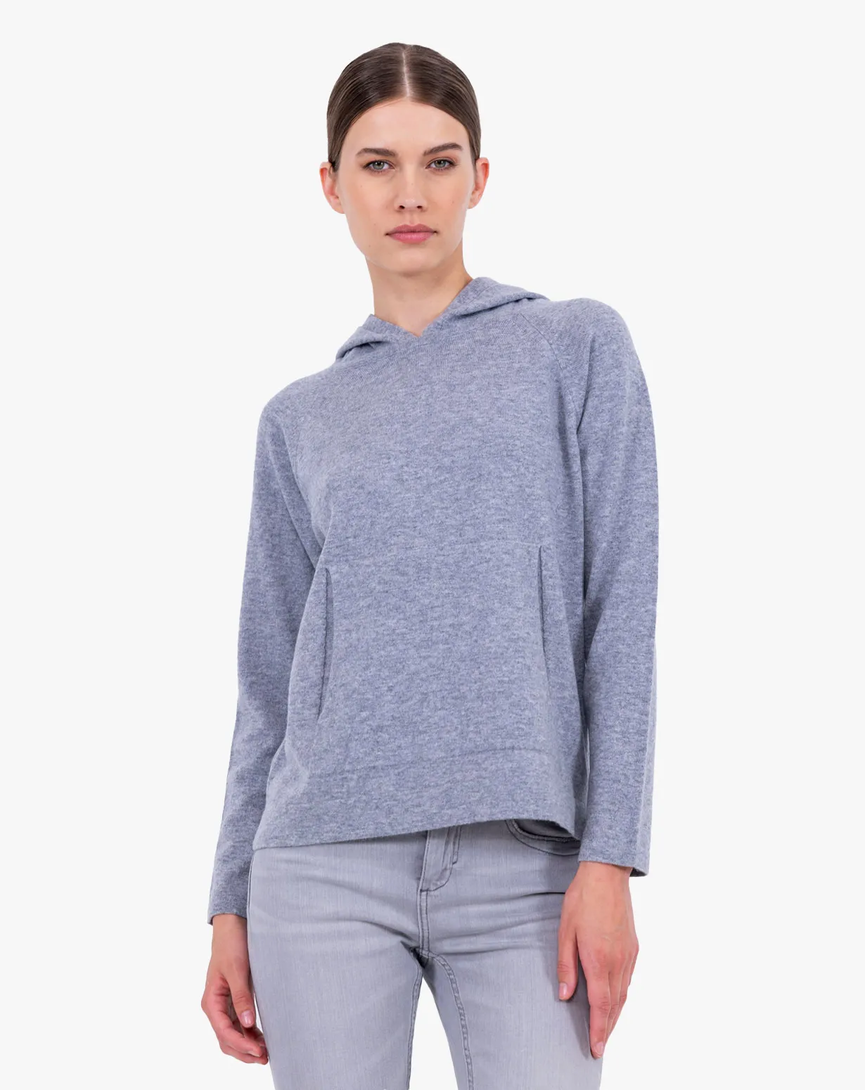 Sweat à Capuche en 100 % Laine Mérinos Femme