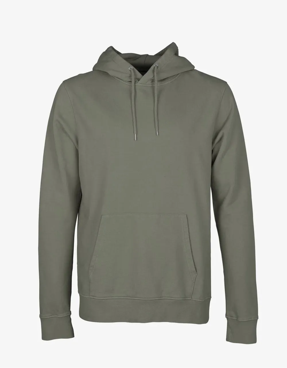 Sweat à capuche en coton bio | bleu "dusty olive" homme - Colorful Standard