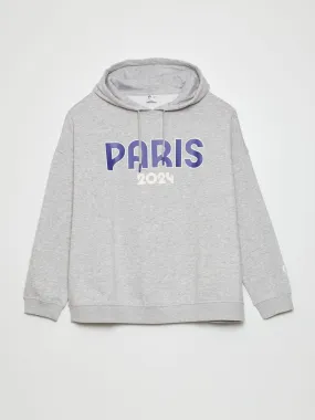 Sweat à capuche en en molleton - Paris 2024 - Gris