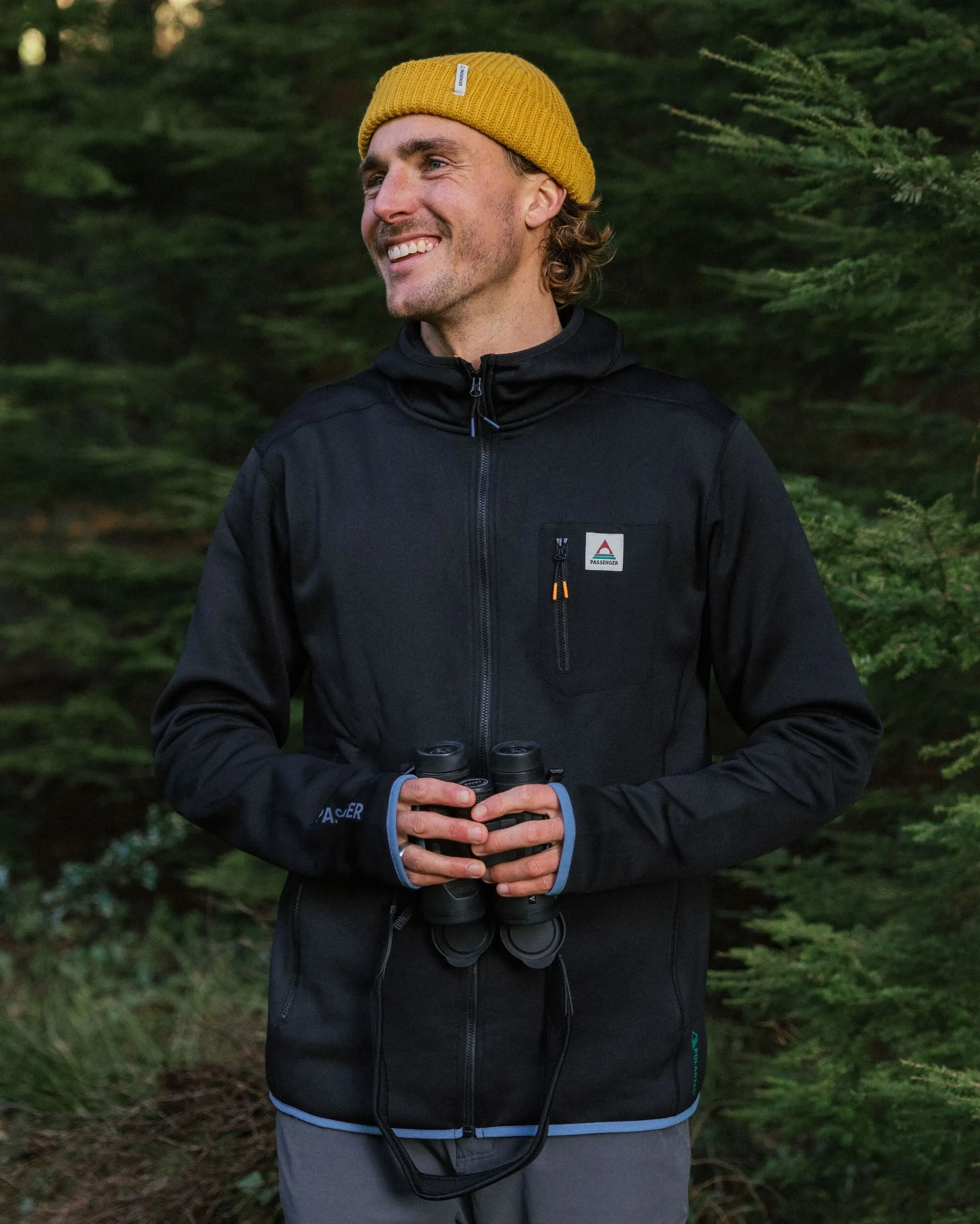 Sweat à capuche en polaire Polartec Solitude Recyclée - Noir