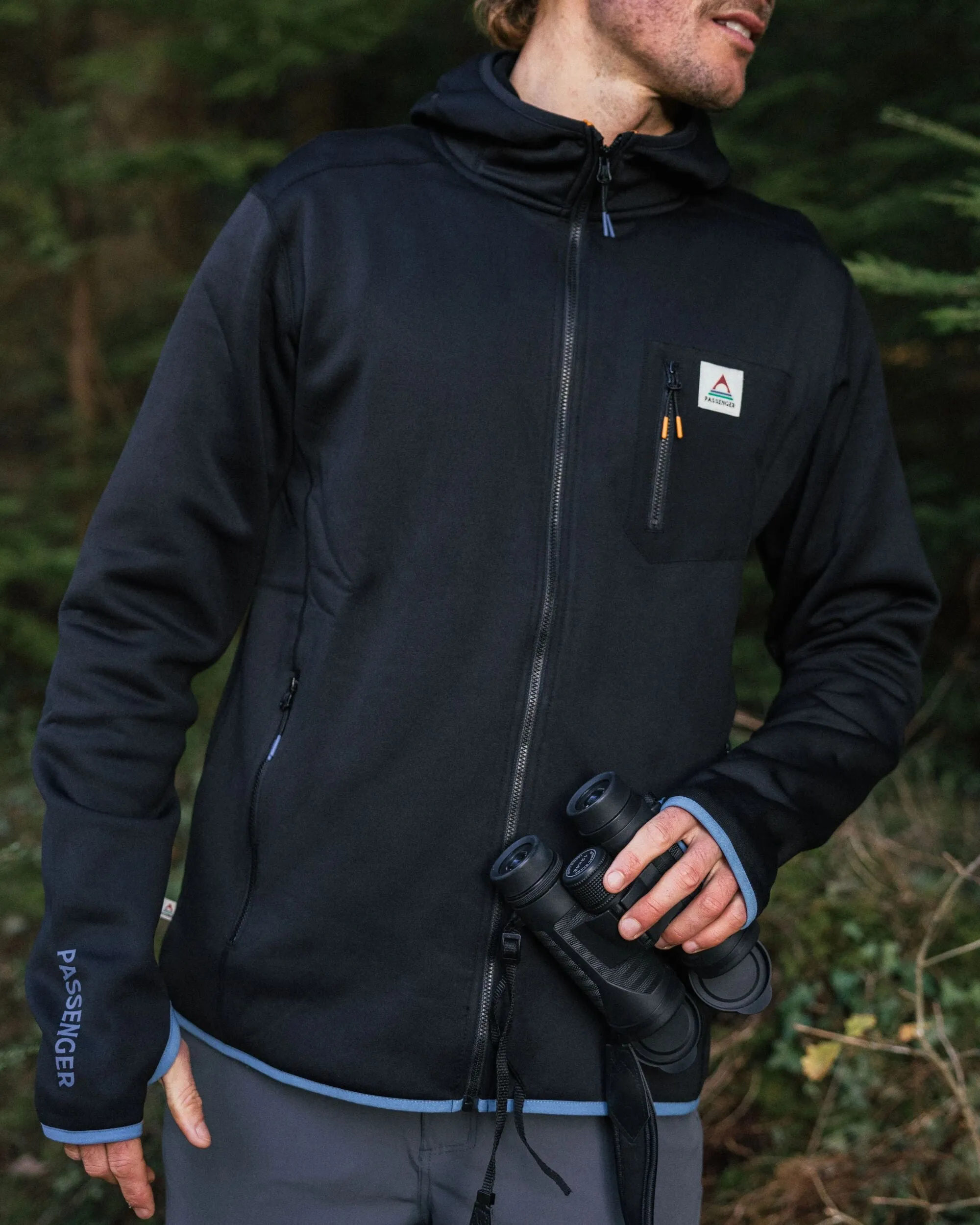 Sweat à capuche en polaire Polartec Solitude Recyclée - Noir