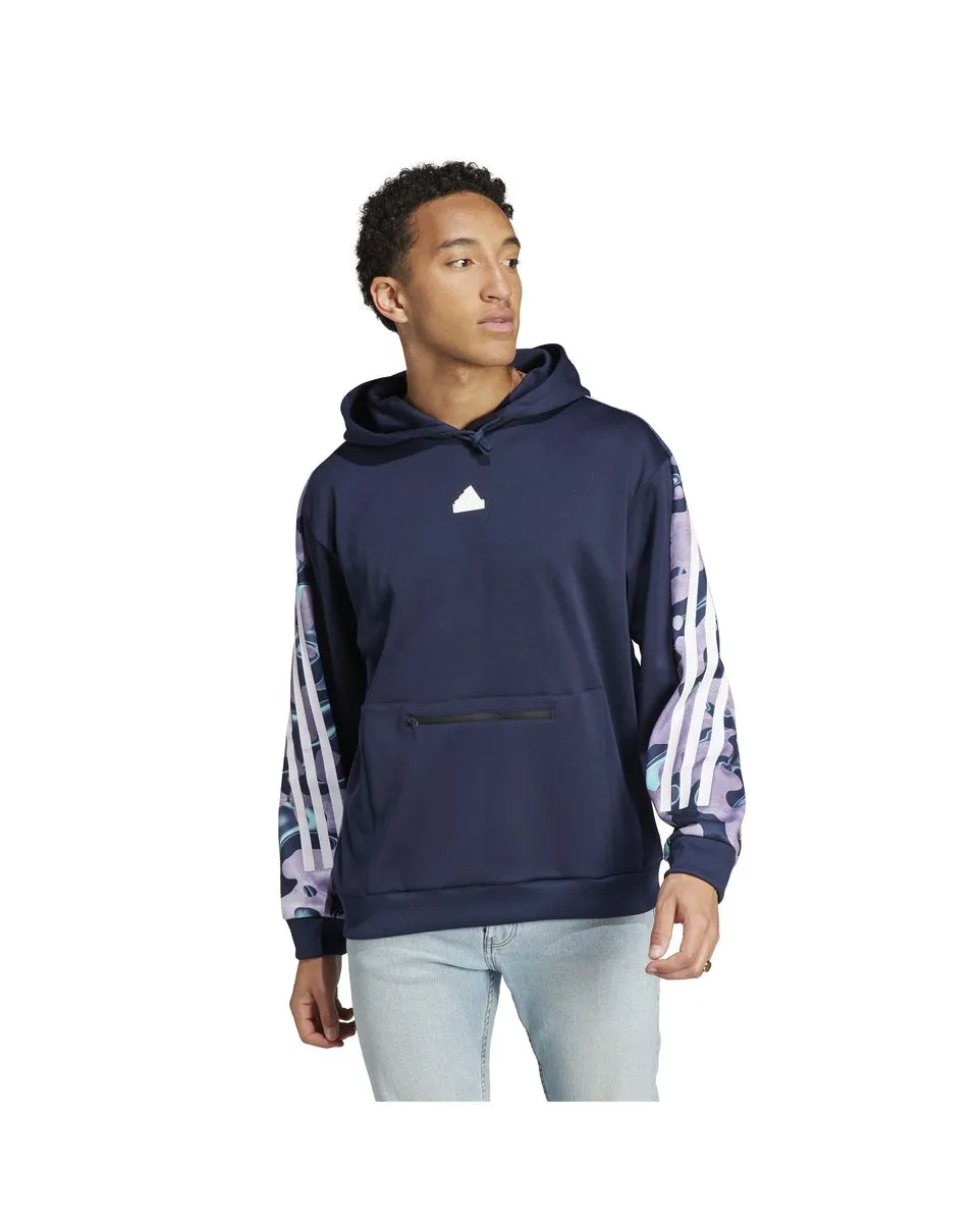 Sweat à capuche Homme M FI AOP HD Q4 Bleu