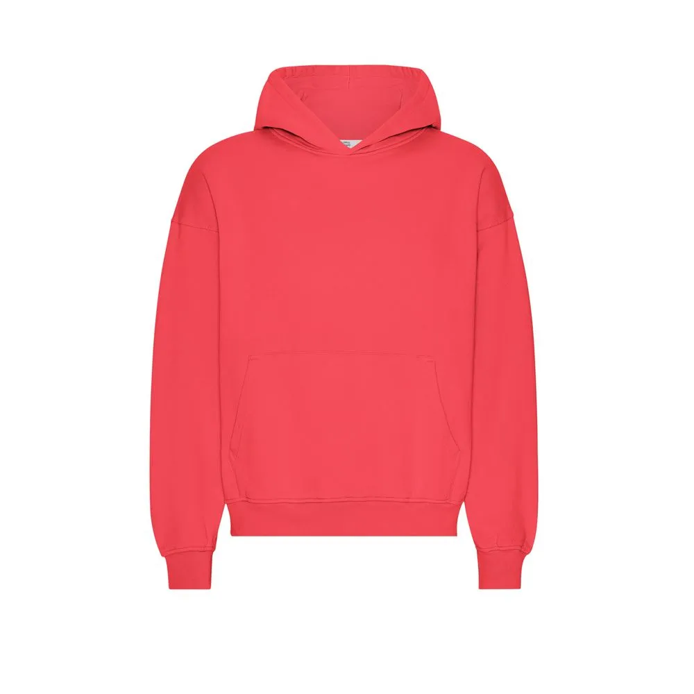 Sweat à capuche oversize en coton bio | orange sanguine "red tangerine" femme