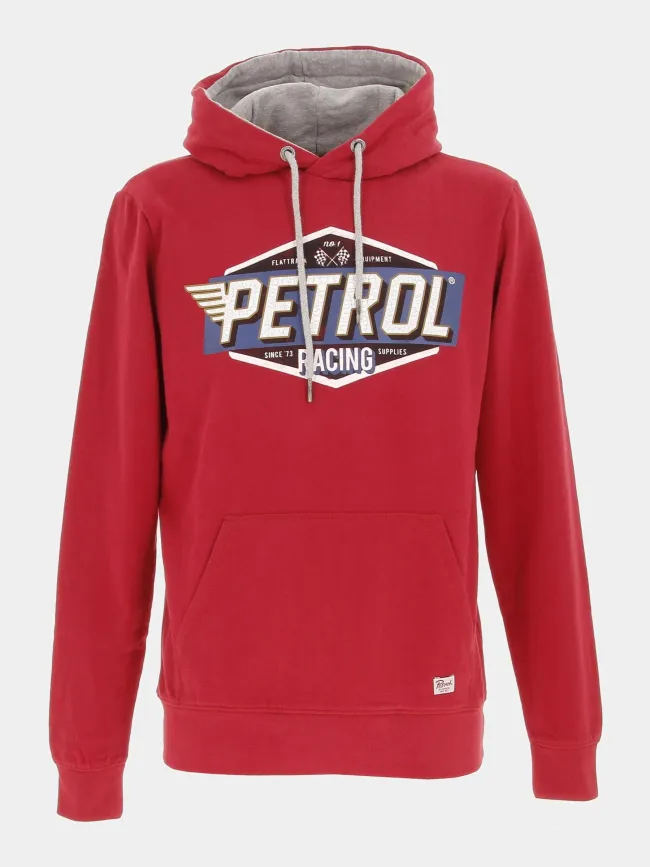 Sweat à capuche print rouge homme - Petrol Industries | wimod