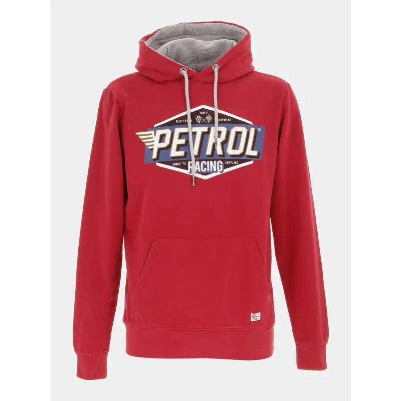 Sweat à capuche print rouge homme - Petrol Industries | wimod