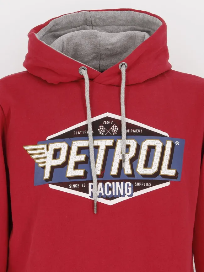 Sweat à capuche print rouge homme - Petrol Industries | wimod