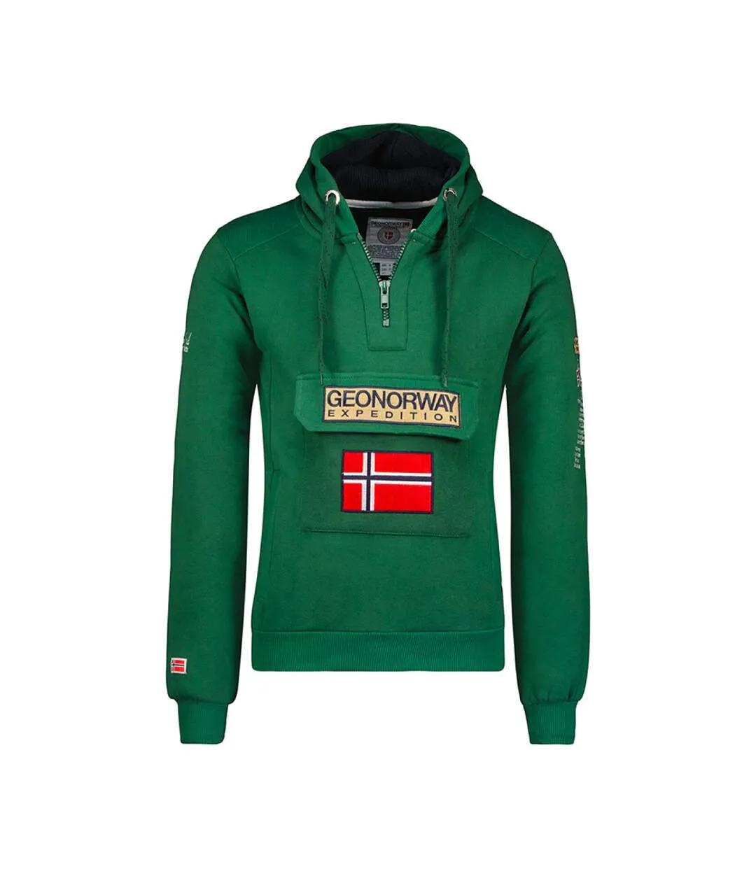 Sweat à capuche Vert Femme Geographical Norway Gymclass