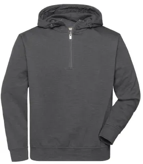 Sweat à capuche workwear - Unisexe - JN839 - gris foncé mélange 