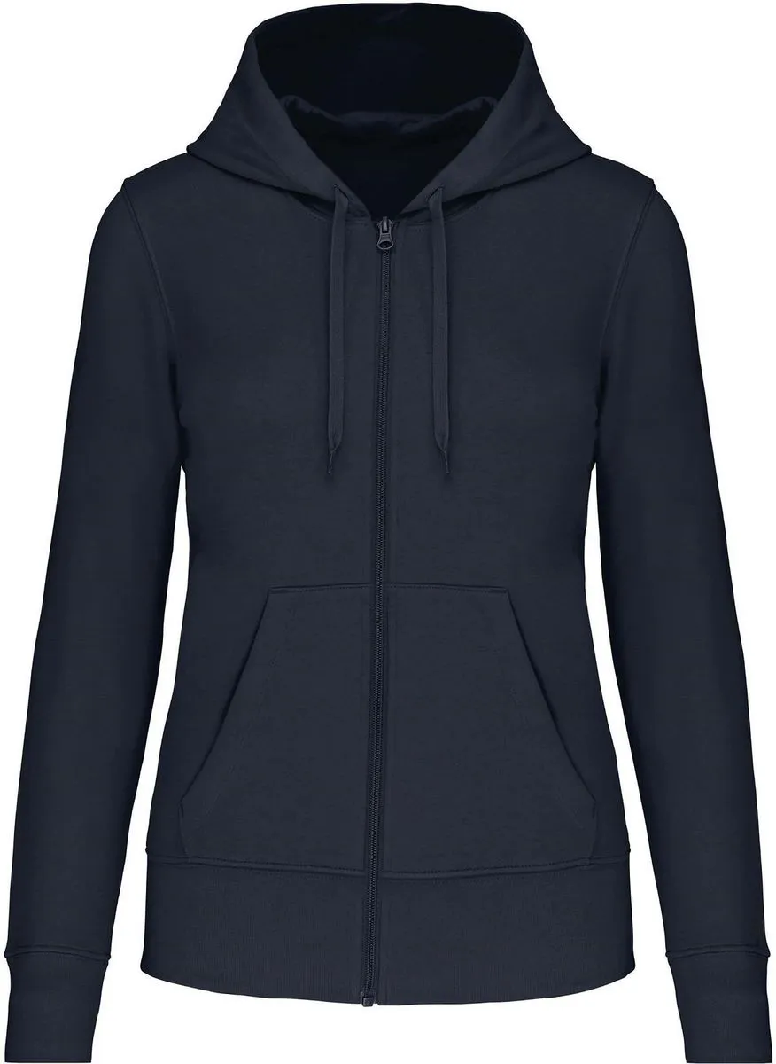 Sweat à capuche zippé écoresponsable - femme - K4031 - bleu marine 