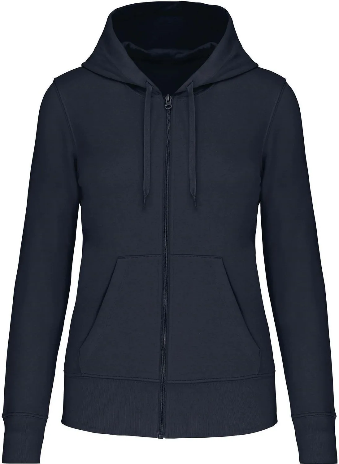 Sweat à capuche zippé écoresponsable - femme - K4031 - bleu marine 