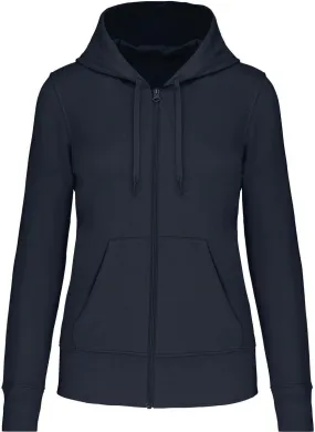 Sweat à capuche zippé écoresponsable - femme - K4031 - bleu marine 