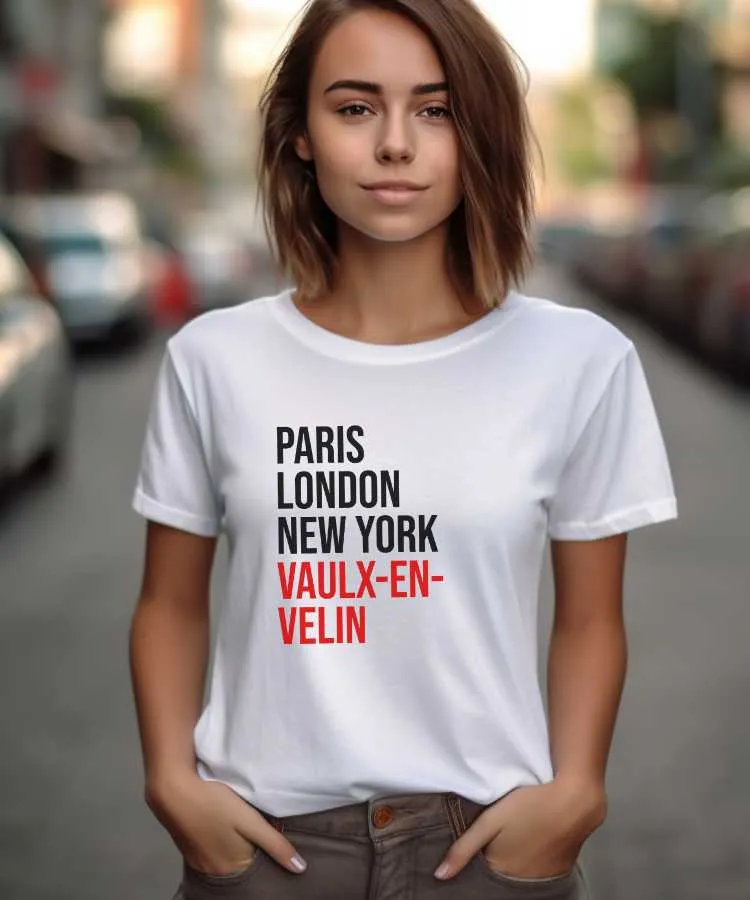 T-Shirt Paris London New York Vaulx-en-Velin