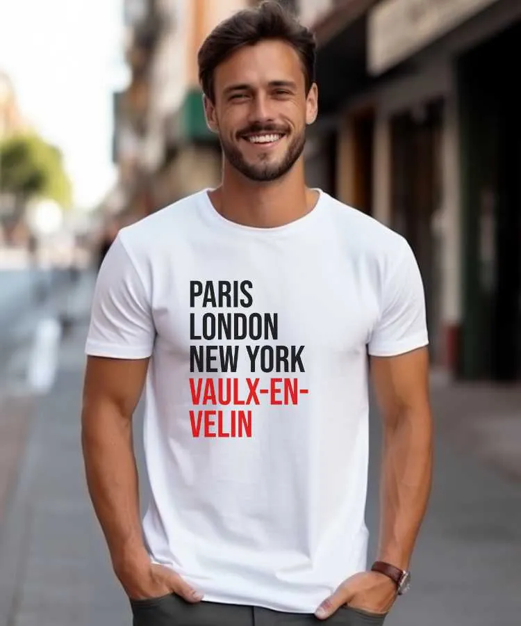 T-Shirt Paris London New York Vaulx-en-Velin