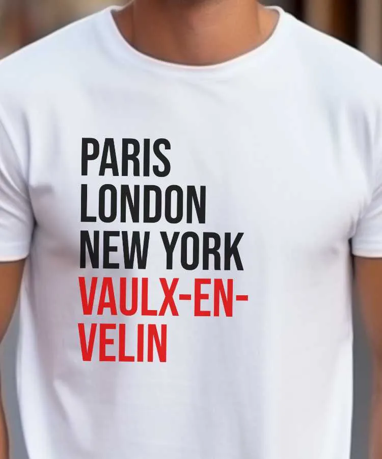 T-Shirt Paris London New York Vaulx-en-Velin