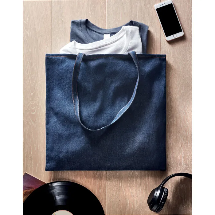 Tote bag personnalisé en denim recyclé - 250g - 42x40cm - STYLE TOTE - Vertlapub