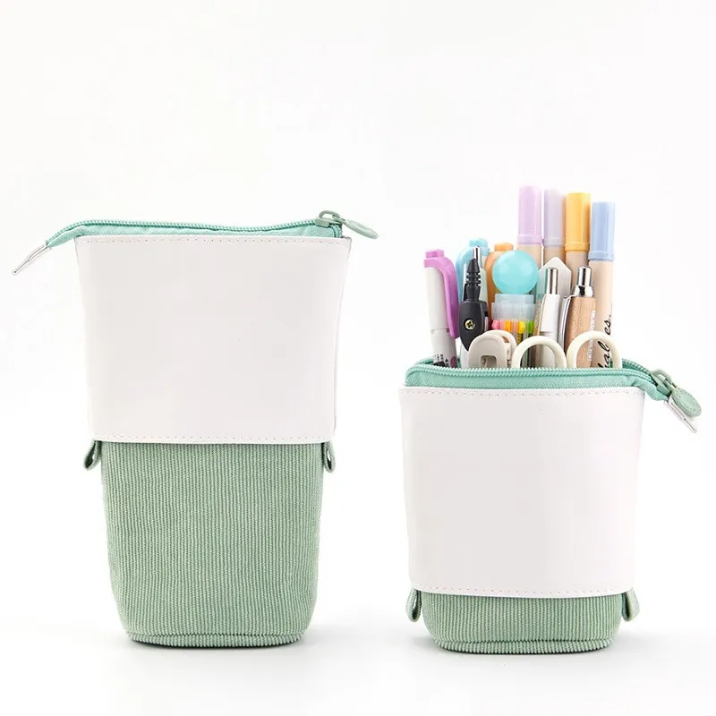 Trousse Pop-Up Cuir Verte : Magique et Pratique - Shine Boutique