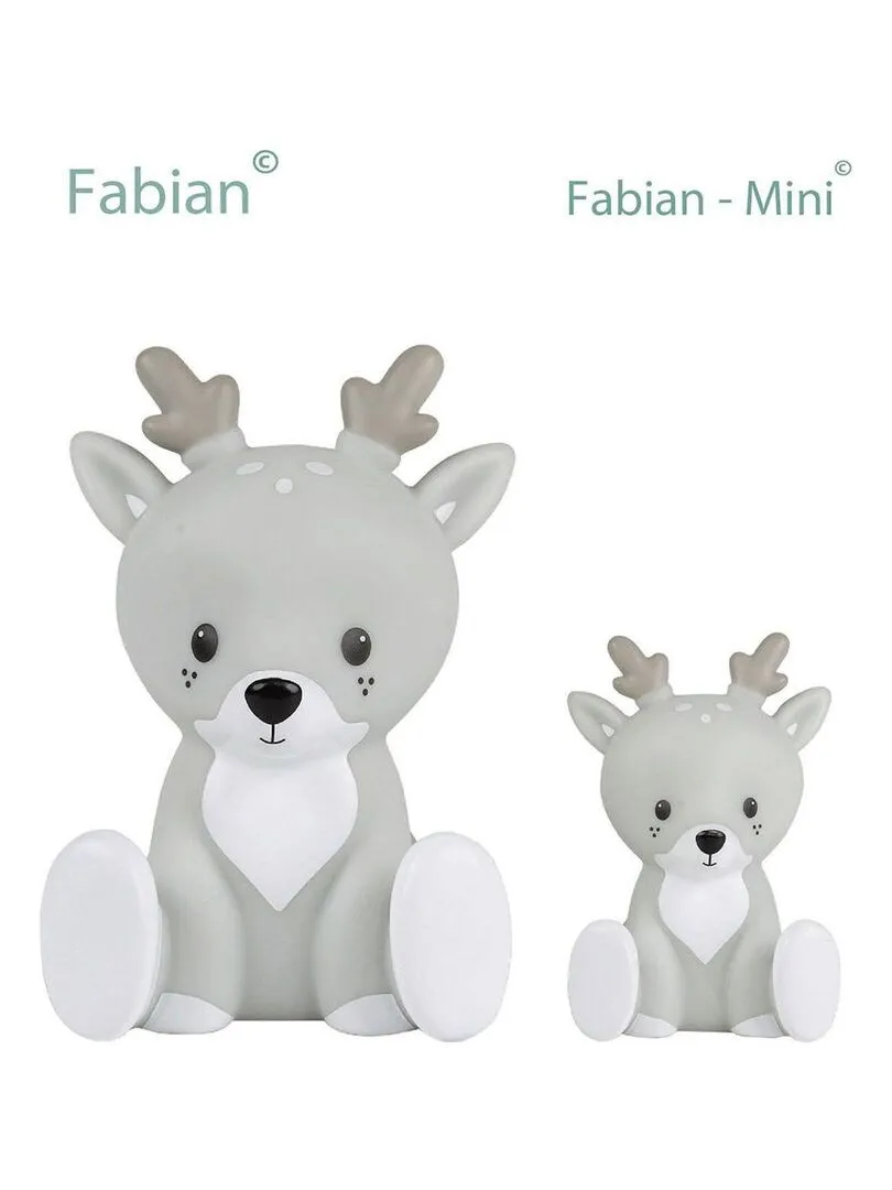 Veilleuse tactile Fabian le renne (15 cm) - Gris