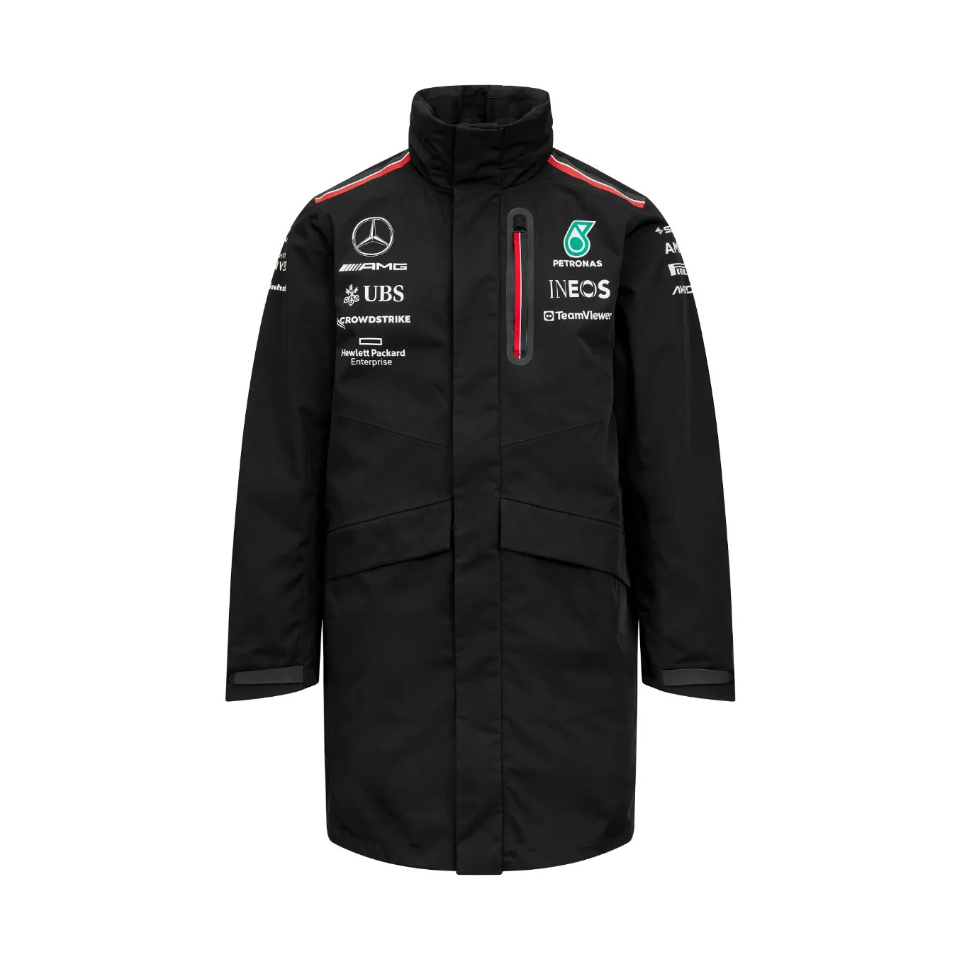 Veste de Pluie MERCEDES AMG Team Replica Noir pour homme