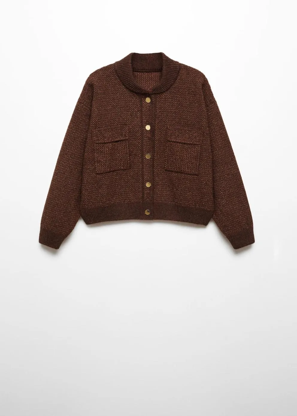 Vestes Et Blazers | Femme MANGO Cardigan Poches Style Bomber Marron